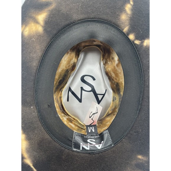 FREE PEOPLE x ASN Rodeo In LA Cowboy Hat BROWN WOOL W/ WESTERN BUCKLE DETAIL, M main image 8